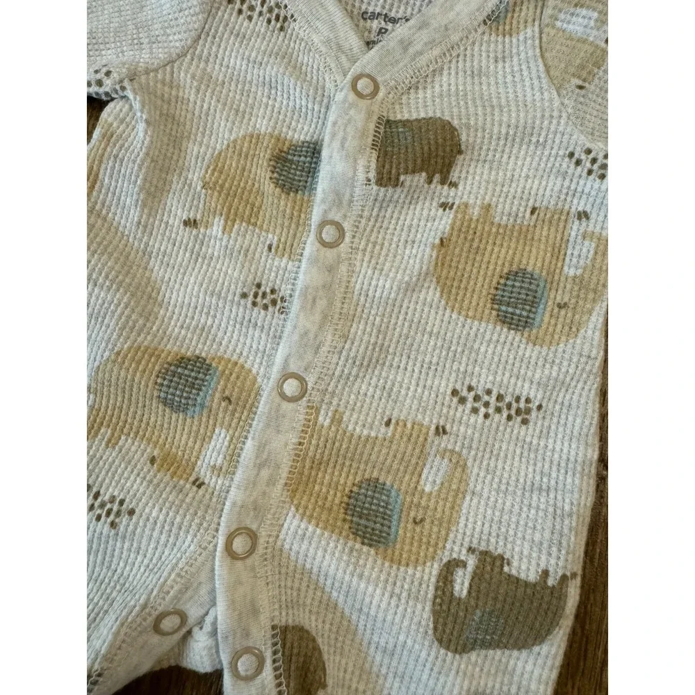 Carters Preemie Baby Boy Sleeper Outfit Romper Cotton Doll Neutral Colors Animal